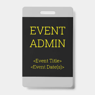 Eenvoudige "EVENT ADMIN" Badge