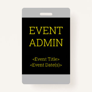 Eenvoudige "EVENT ADMIN"-badge Badge