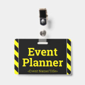 Eenvoudige "Event Planner" badge (Front with Clip)