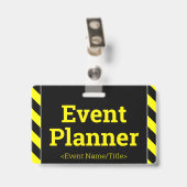 Eenvoudige "Event Planner" badge (Back with Clip)
