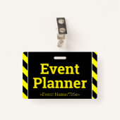 Eenvoudige "Event Planner" badge (Voorkant met clip)