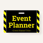 Eenvoudige "Event Planner" badge (Achterkant)
