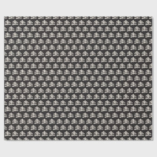 Eenvoudige Evergreen Moderne Zwarte Wrapping Papie Cadeaupapier