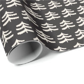 Eenvoudige Evergreen Moderne Zwarte Wrapping Papie Cadeaupapier (Rol Hoek)