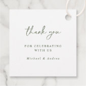 Eenvoudige Evergreen Pine Tree-kerstfeest Bedankjes Labels (Achterkant)