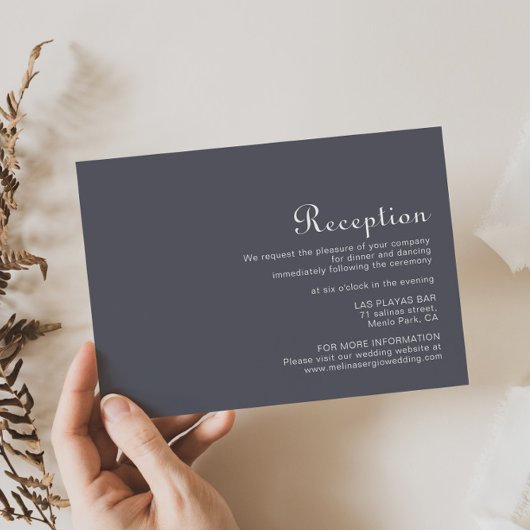 Eenvoudige 'Eving Boho Wedding Reception' Informatiekaartje