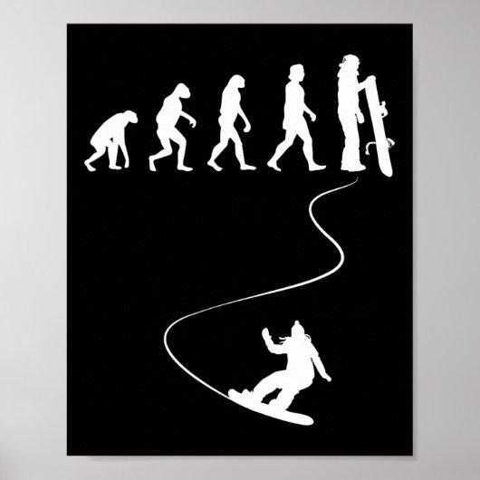 Eenvoudige Evolutie Snowboard Poster (Voorkant)