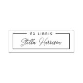 Eenvoudige EX LIBRIS handgeschreven scriptnaam Zelfinktende Stempel (Design)