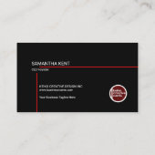 Eenvoudige, exquise Black Founder CEO Visitekaartje (Achterkant)