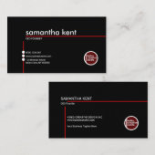 Eenvoudige, exquise Black Founder CEO Visitekaartje (Voorkant / Achterkant)