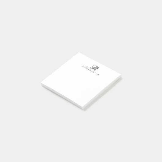 Eenvoudige externe grafische monogram voor profess post-it® notes (Schuin)