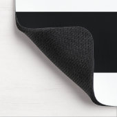 Eenvoudige extra brede zwarte en witte strepen muismat (Hoek)