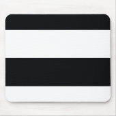 Eenvoudige extra brede zwarte en witte strepen muismat (Voorkant)