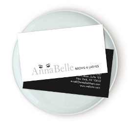 Eenvoudige Eyelash Extensions en Brow Specialist Visitekaartje