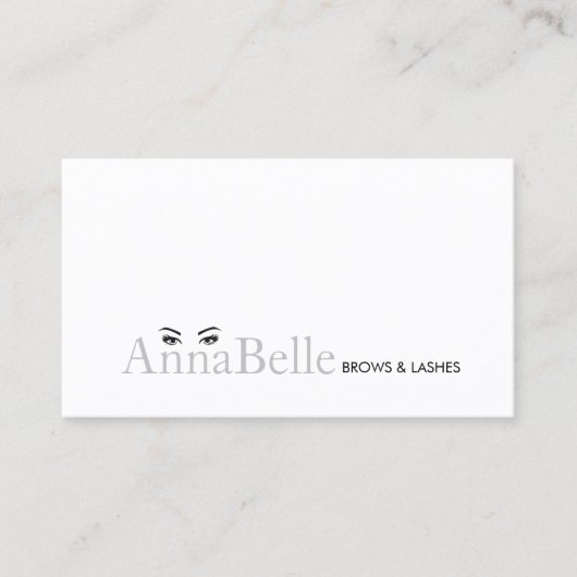 Eenvoudige Eyelash Extensions en Brow Specialist Visitekaartje (Voorkant)