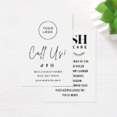 Eenvoudige Eyelash Extensions Lash Aftercare Kaart (Bureau)