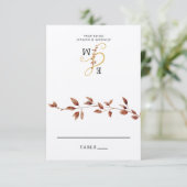 Eenvoudige Fall Leaves Wedding Opvouwbare Plaats K (Staand voorkant)