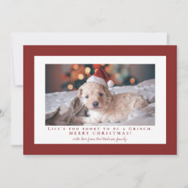 Eenvoudige Falu rode lijst foto Feestdagenkaart