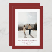 Eenvoudige Falu rood lijst foto Feestdagenkaart (Voorkant / Achterkant)