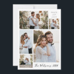 Eenvoudige familie 5 foto collage Nieuw gehuwden g Feestdagenkaart<br><div class="desc">Vier de warmte van het seizoen met onze "Vrolijke herinneringen" Eenvoudige familie 5 foto collage Kerstmis groet Kerstkaart. Deze prachtig gemaakte kaart is de perfecte manier om uw feestelijke geest te delen en blijvende herinneringen te creëren met uw geliefden.</div>