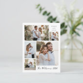 Eenvoudige Familie 5 Fotocollage Nieuw Weeds Groet Feestdagenkaart (Staand voorkant)