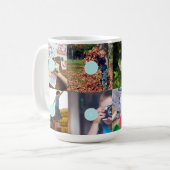 Eenvoudige familie 8 Foto's Collage Koffiemok (Voorkant links)