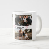 Eenvoudige familie drie foto grote koffiekop (Voorkant rechts)