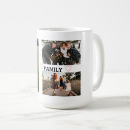 Eenvoudige familie drie foto koffiemok