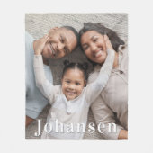 Eenvoudige Familie Een Fotonaam Fleece Deken (Voorkant)