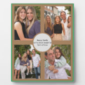 Eenvoudige familie foto collage tafelblad plaque fotoplaat (Voorkant)