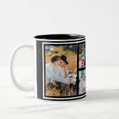 Eenvoudige familie foto collage zwart Mok (Links)