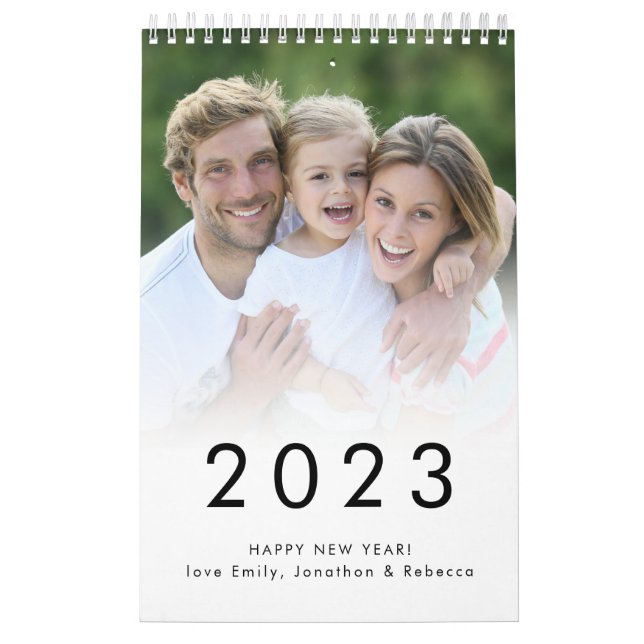 Productief Door Onderdrukker Eenvoudige familie foto per maand naam 2023 kalender | Zazzle.nl