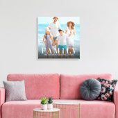 Eenvoudige Familie Foto Typografie Custom Canvas Afdruk (Insitu (Woonkamer))