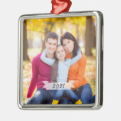  Eenvoudige Familie met Kerstmis Metalen Ornament (Links)