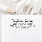 Eenvoudige familie retour adres label (Insitu)