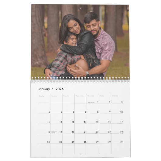 Eenvoudige familiefoto Creëer uw eigen Kalender (Jan 2026)