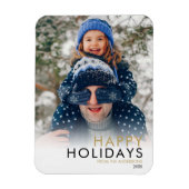 Eenvoudige familiefoto Kerstmis fijne feestdagen Magneet (Verticaal)