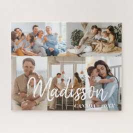 Eenvoudige familiefoto legpuzzel