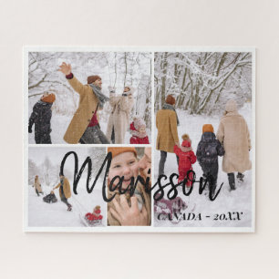 Eenvoudige familiefoto legpuzzel