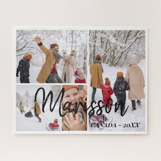 Eenvoudige familiefoto legpuzzel (Horizontaal)