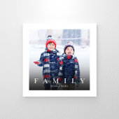 Eenvoudige familiefoto typografie minimalistisch e foto afdruk