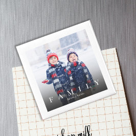 Eenvoudige familiefoto typografie minimalistisch e magneet