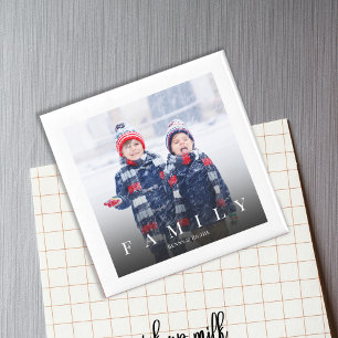 Eenvoudige familiefoto typografie minimalistisch e magneet