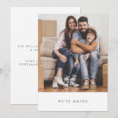 Eenvoudige familiefoto We hebben het nieuwe thuisa Aankondiging (Voorkant / Achterkant)