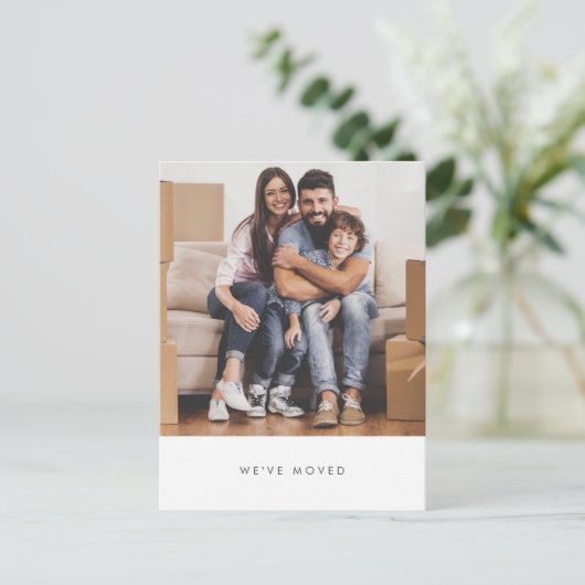 Eenvoudige familiefoto We hebben het nieuwe thuisa Briefkaart (Staand voorkant)