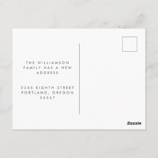 Eenvoudige familiefoto We hebben het nieuwe thuisa Briefkaart (Achterkant)