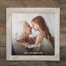 Eenvoudige familiefotojabloon gepersonaliseerd foto afdruk