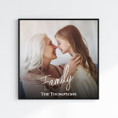 Eenvoudige familiefotojabloon gepersonaliseerd foto afdruk