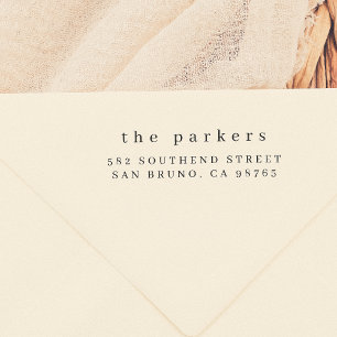 Eenvoudige familienaam en adres rubberstempel