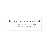 Eenvoudige familienaam en handafdrukken | Retourad Zelfinktende Stempel (Design)